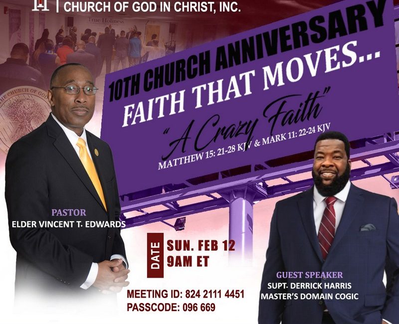 10th Church Anniversary flyer